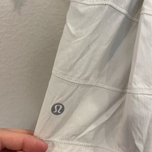 White Lulu Lemon Pace Rival Mid- Rise Skirt